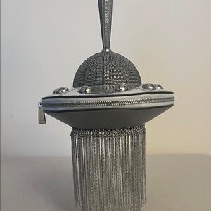Kate Spade Spaced Out Embellished Metallic 3d UFO Bag